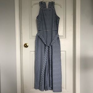 Light Blue, Bow tie front Jumpsuit